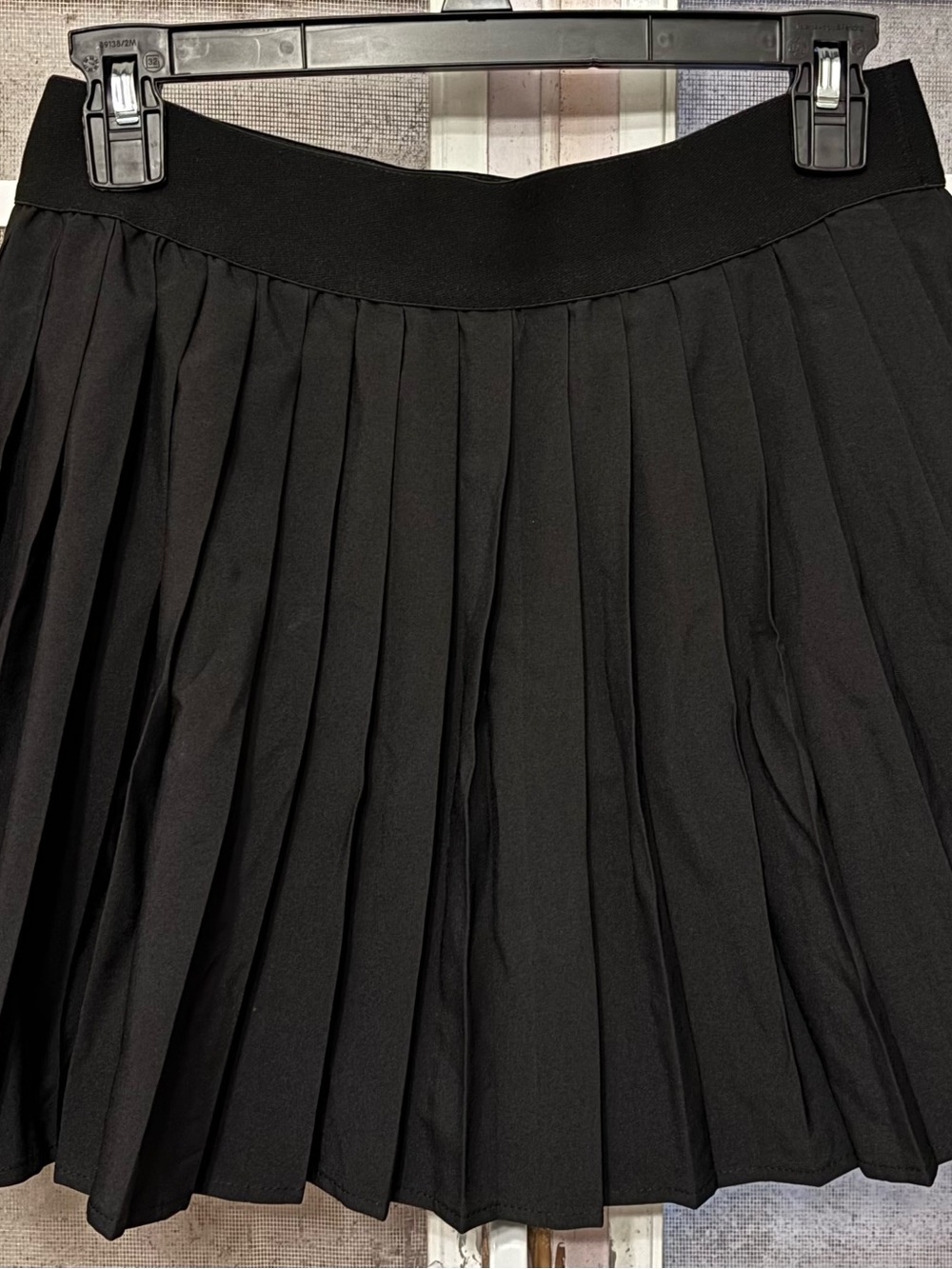 Rainbow Black Pleated Mini Skirt